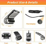 Podofo Waterproof USB DVR Dash Cam with G-Sensor Video Recorder