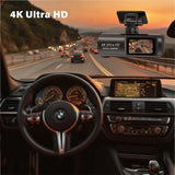 1080P 3 Channel DashCam, Front Inside Rear Triple Cam with 32GB Card