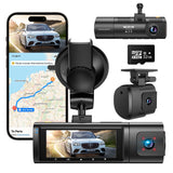 NEXPOW Front and Rear 4K Full HD Dash Cam with Built-in WiFi GPS