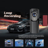 1080P 3 Channel DashCam, Front Inside Rear Triple Cam with 32GB Card