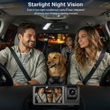 1080P 3 Channel DashCam, Front Inside Rear Triple Cam with 32GB Card