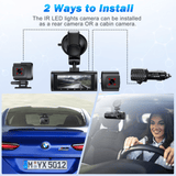 NEXPOW Front and Rear 4K Full HD Dash Cam with Built-in WiFi GPS