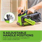 Greenworks 24V Brushless Cordless Belt Sander Kit with Dust Bag and 60 Grit Sandpaper, 4Ah Battery and Charger Included