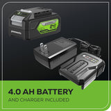Greenworks 24V Brushless Cordless Belt Sander Kit with Dust Bag and 60 Grit Sandpaper, 4Ah Battery and Charger Included