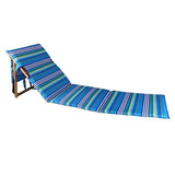 Melino Folding Acacia Wood Frame Beach Lounger with Tray Table