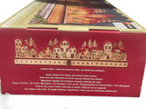 Holiday Wooden Village LED Advent Calendar, 30"x4"x8"