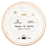 LumiPur Design Series Glass 6 PC Flickering LED Pillar Candle Set with Remote