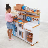 Kidkraft Fun and Fresh Wooden Play Kitchen, All-in-one Role-Playing Set for Kids