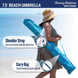 Tommy Bahama ANCHORX 7.5’ Beach Umbrella - Adjustable Height Octagonal Umbrella