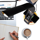 OttLite Wireless Charging LED Table Lamp w/ Clock & Wireless Charging Station