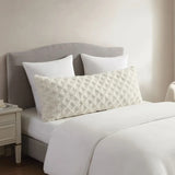 Faux Fur Body Pillow - 20"x54" Ultra-Soft Jacquard Cover Versatile Full-Body Pillow