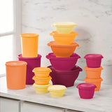 Tupperware Heritage 32-Piece Food Storage Set - Airtight Seal Bowls & Canisters