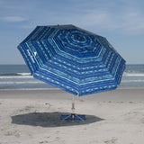 Tommy Bahama ANCHORX 7.5’ Beach Umbrella - Adjustable Height Octagonal Umbrella