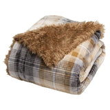 Orvis Cozy Luxe Throw Blanket, 60" x 70" Velvet Plush Reverse to Faux Fur Throw
