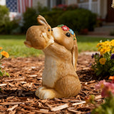 Mainstays Resin Mother & Baby Bunny Garden Statue, 12.1" H Outdoor Rabbit Sculpture