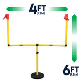 Franklin Sports Go Pro Youth Football Goal Post Set with Mini Football, Kicking Tee and Pump