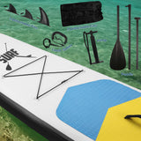 Naipo 10' Inflatable Stand Up Paddle Board Set, 330 lb Capacity SUP with Adjustable Paddle, Pump & Backpack