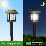 12 Pack Solar Pathway Lights – 6000 K Cool White LED Landscape Lights