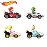 4-Pack Hot Wheels Mario Kart 1:64 Die-Cast Vehicles – 1 Exclusive Kart, Styles May Vary