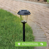 Better Homes & Gardens Elijah Solar Pathway Light with Filament, 4 pack