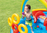 Intex Rainbow Ring Inflatable Play Center with Water Slide, Splash Pool & Backyard Water Games