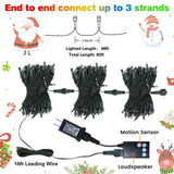 82 ft 200 LED Christmas String Lights with Music & Motion Sensor, Multicolor Plug-In Holiday Lights