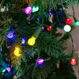 BONUO 16 ft Battery-Operated Christmas Lights, 50 LED G12 Berry String Lights with Remote