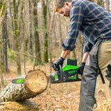 Greenworks 80V 18-Inch Cordless Chainsaw Kit – Battery Powered Chainsaw with 4Ah Battery, Charger, Case &amp; Extra Chains