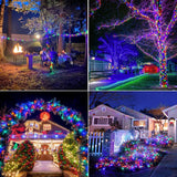 2-Pack 72FT Solar Christmas Fairy Lights, 200 LED Outdoor Copper Wire String Lights
