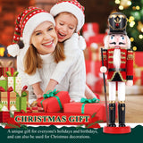 12" Wooden Nutcracker Soldier – Sword, Movable Jaw & Gift Box