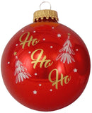 Set of 8 Seamless Glass Christmas Tree Ornaments, 2.63-Inch Solid-Color Xmas Baubles