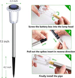 10 Pack Solar Pathway Lights – Crystal-style LED Garden Lights