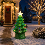 40" Mr. Christmas LED Blow Mold Nostalgic Christmas Tree with 43 Lights and Ground Stakes