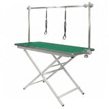 ApexDesk Foldable Pet Grooming Table, 46" × 24" Adjustable Overhead Arm