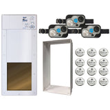 High Tech Pet Medium Wi-Fi Pet Door Kit PX1-WFW with 3 Collars, Wall Tunnel