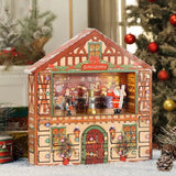 Mr. Christmas 16" Animated & Musical Santa’s Workshop Advent Calendar with 24 Doors & LED Lights