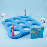 Flamingo Inflatable Pool Tic-Tac-Toe & Ring Toss Game Set