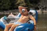 Intex River Run Wedge Inflatable Water Lounge with Backrest, Mesh Bottom & Connect 'n Float System