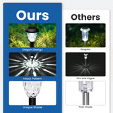 8 Pack Solar Stainless Steel Pathway Lights – Fireworks Shaped Cold White Garden Lights