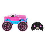 1:24 Hot Wheels Monster Trucks Barbie RC – 2.4 GHz Remote Control, 5 MPH & Wheelie Stunts