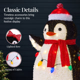 Best Choice Products 4-Piece Lighted 3FT Pop-Up Penguin Family Christmas Decoration