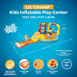 H2OGO! Lil' Champ Play Pool Center with Slide – Inflatable Kiddie Water Park