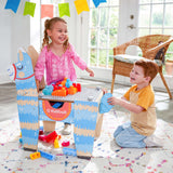 50-Block KidKraft Llama Piñata Wooden Building Brick Activity Table – Reversible Top & Storage