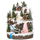 18.5" Snowy Woodland Christmas Village with 88 LED Lights, Music and Rotating Tree