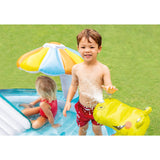 Intex Gator Inflatable Play Center Kiddie Pool with Water Slide, Sprayer & Fishing Game