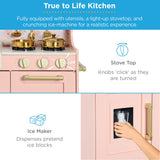 31.5" Best Choice Products Wooden Play Kitchen – 11 Accessories, Ice Dispenser & Chalkboard