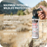 7.9 oz. SABRE Frontiersman MAX Animal Deterrent Spray with Belt Holster, 40 ft. Range and 2% Major Capsaicinoids