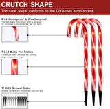12 Pack 25" Christmas Candy Cane Pathway Lights, 72 LED Outdoor Walkway Marker Lights with Stakes