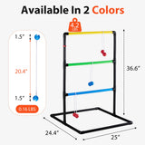 Portable Ladder Ball Game Set with 2 Targets, 6 Bolas, Score Trackers and Carry Bag