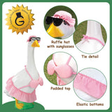 Gaggleville Pink Bikini Goose Outfit for 23" Garden Goose Statue, Summer Goose Clothes with Sun Hat & Sunglasses